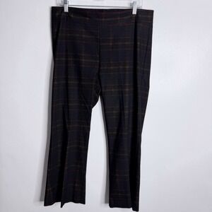 Avenue Montaigne Leo Kick Flare Pant Plaid Black Red Size 12 Designer‎